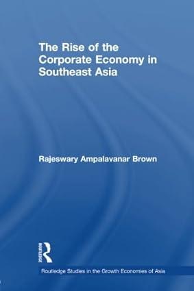 the rise of the corporate economy in southeast asia 1st edition rajeswary ampalavanar brown 0415590485,