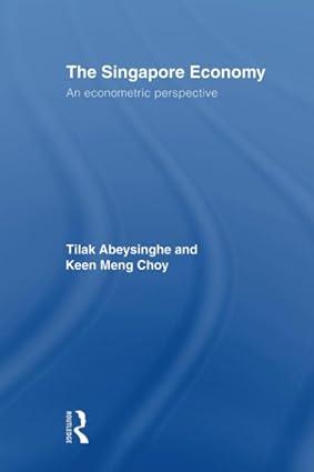 the singapore economy an econometric perspective 1st edition tilak abeysinghe, keen meng choy 0415480310,
