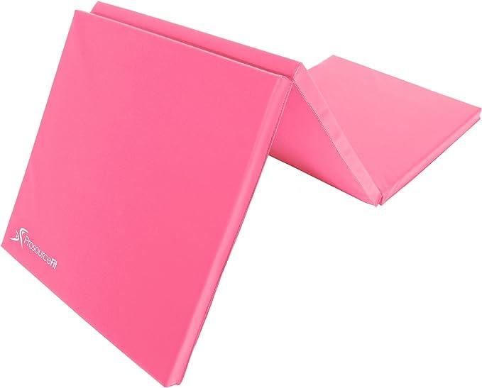 prosourcefit tri-fold folding thick exercise mat 6x2 ?ps-1949-tfm-pink prosourcefit b07m6gfnhc