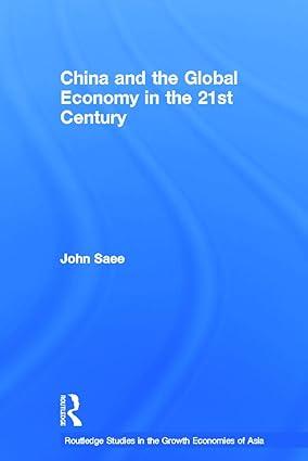 china and the global economy in the 21st century 1st edition john saee 0415670519, 978-0415670517