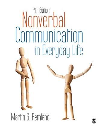 nonverbal communication in everyday life 4th edition martin s. remland 1483370259, 978-1483370255