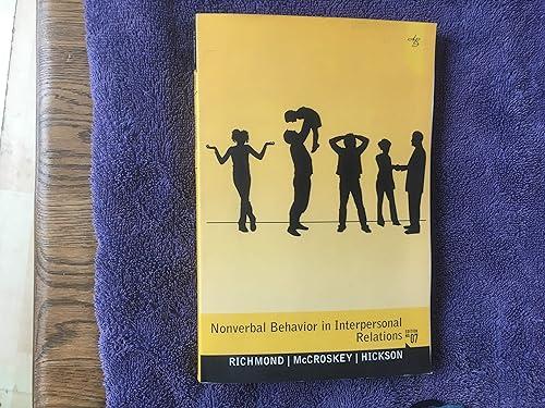 nonverbal behavior in interpersonal relations 7th edition virginia richmond, james mccroskey, mark hickson