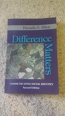 difference matters communicating social identity 2nd edition brenda j. allen 1577666739, 978-1577666738