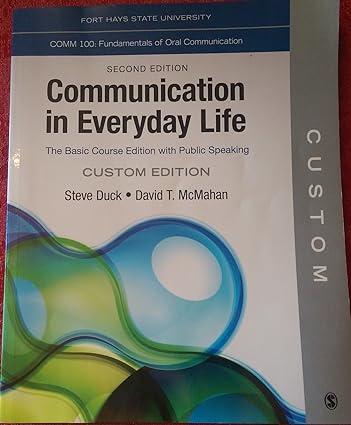 communication in everyday life 2nd custom edition steve duck, david t mcmahan 1506321925, 978-1506321929