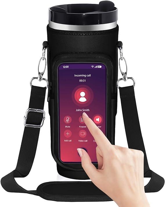 orijoy cup holder with strap touchable screen phone pocket  orijoy b0cdln1k7k