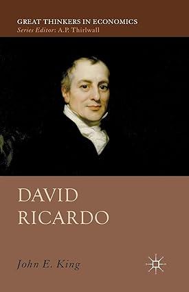 david ricardo great thinkers in economics 1st edition johan e. king 1349331163, 978-1349331161