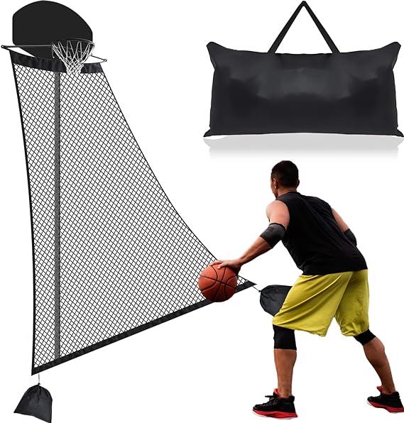 leitee basketball rebounder net for shooting practice hoop outdoor 120 x 108 x 60 inch leitee b0bxl3smkc