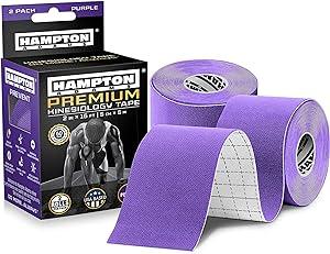 hampton adams kinesiology tape for physical therapy sports athletes 2 pack hampton adams b07vzt7562