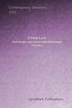 cyber law software and computer networks volume 1 1st edition landmark publications b08r2d5wk5, 979-8582496328
