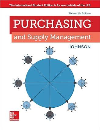 purchasing and supply management 16th international edition p. fraser johnson 1260548112, 978-1260548112
