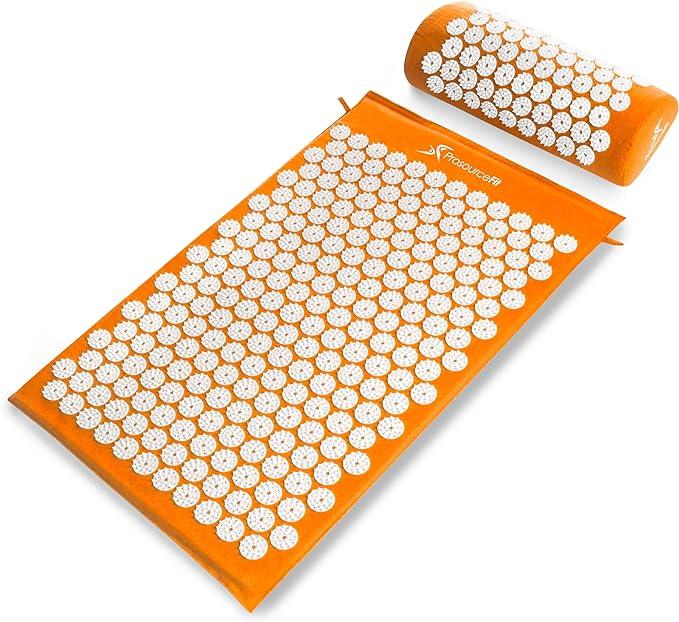 prosourcefit acupressure mat and pillow set for back/neck pain relief and muscle relaxation  prosourcefit