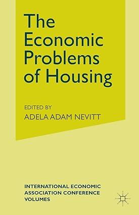 the economic problems of housing 1st edition adela adam nevitt 1349084751, 978-1349084753