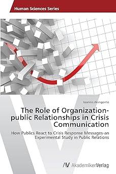 the role of organization public relationships in crisis communication how publics react to crisis response