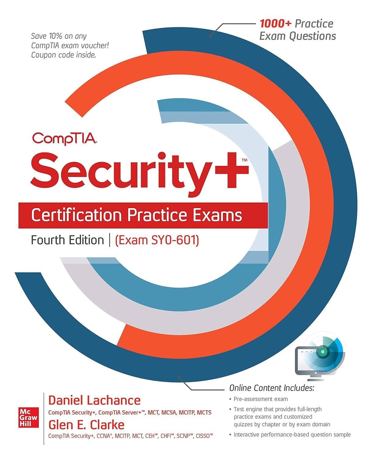 comptia security  certification practice exams 4th edition daniel lachance, glen clarke 126046797x,