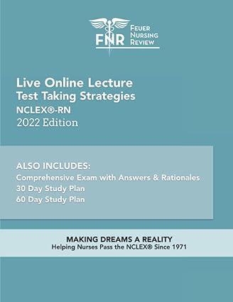feuer nclex-rn live online lecture 2022 edition feuer nursing review b09phbt96j, 979-8793759748