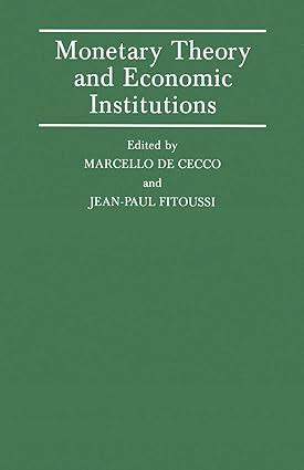 monetary theory and economic institutions 1st edition marcello de cecco, jean-paul fitoussi 1349087831,