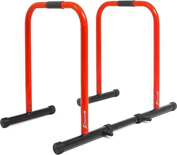 prosourcefit dip stand station pull-ups push-ups bar ?ps-1065-ds-red prosourcefit b07bhwby6t