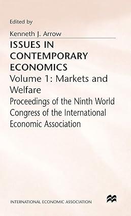 issues in contemporary economics markets and welfare proceeding of the ninth world congress of international