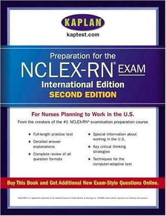 nclex rn  international edition kaplan preparation for the nclex rn exam international edition 2nd edition