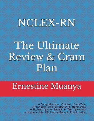 nclex rn the ultimate cram plan 1st edition ernestine muanya, ernestine muanya b0bzf56ztw, 979-8387823176