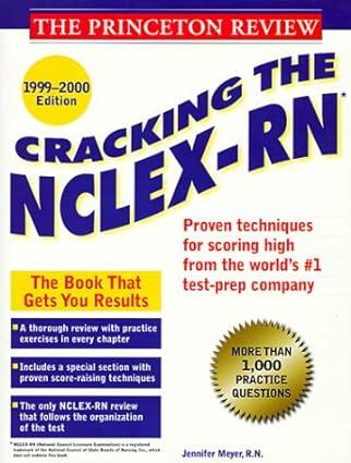 princeton review cracking the nclex rn 1999 edition jennifer meyer r.n. 0375752927, 978-0375752926