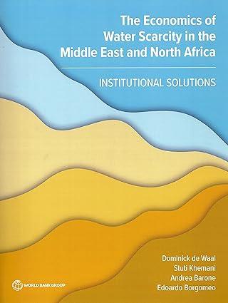 the economics of water scarcity in the middle east and north africa institutional solutions 1st edition