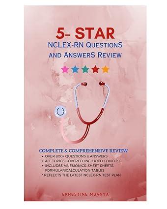 5 star nclex rn question and answer review reflects the latest nclex rn test plan 1st edition ernestine
