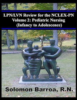 lpn lvn review for the nclex pn pediatric nursing infancy to adolescence volume 2 1st edition solomon barroa