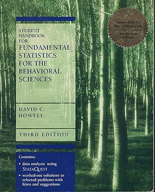 student handbook for fundamental statistics for the behavioral sciences 3rd edition david howell 0534239781,