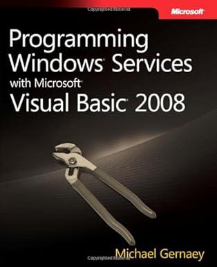 programming windows services with microsoft visual basic 2008 1st edition michael gernaey 073562433x,