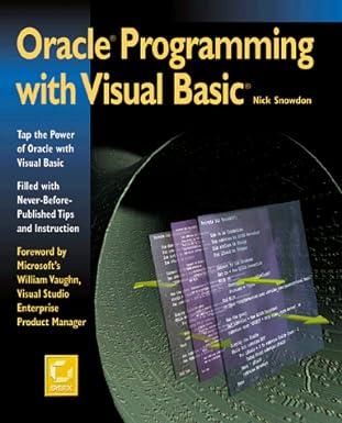 oracle programming with visual basic 1st edition nick snowdon 0782123228, 978-0782123227