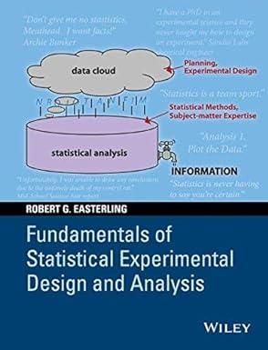 fundamentals of statistical experimental design and analysis 1st edition robert g. easterling b072jg3973,