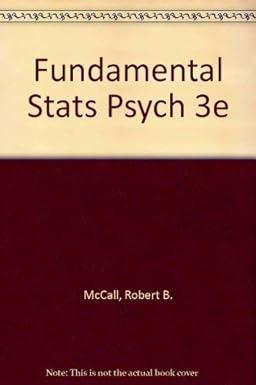 fundamental statistics for psychology 3rd edition robert b. mccall 0155294172, 978-0155294172