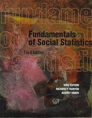 fundamentals of social statistics 3rd edition kirk w. elifson, richard p. runyon, audrey haber 0070215790,