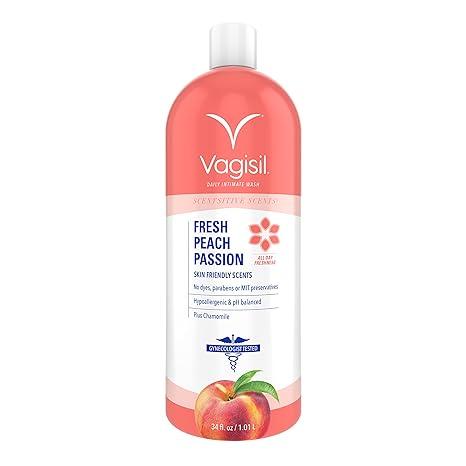 vagisil scentsitive scents fresh peach passion daily intimate wash  vagisil b0b2zjbylg