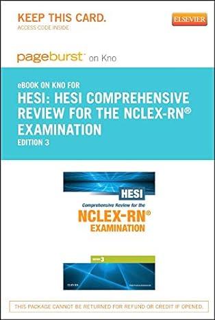 hesi comprehensive review for the nclex rn examination 3rd edition hesi 145575904x, 978-1455759040