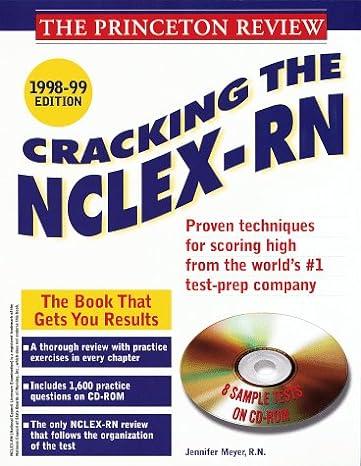 the princeton review cracking the nclex rn 1998 edition jennifer meyer r.n 0375750908, 978-0375750908