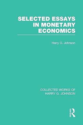 selected essays in monetary economics 1st edition harry johnson 1032051140, 978-1032051147