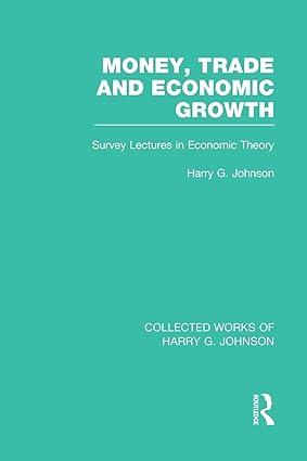 money trade and economic growth survey lectures in economic theory 1st edition harry johnson 0415831733,
