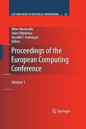 proceedings of the european computing conference volume 1 1st edition nikos mastorakis, valeri mladenov,