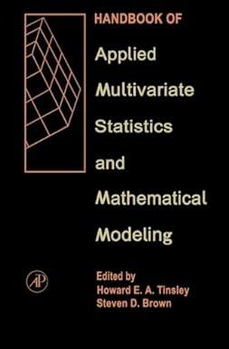 handbook of applied multivariate statistics and mathematical modeling 1st edition howard e.a. tinsley