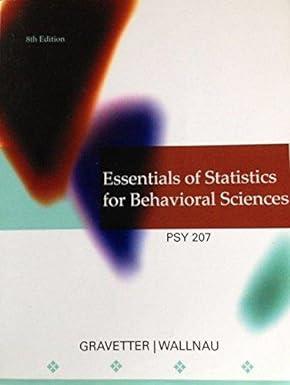 essentials of statistics for behavioral sciences 8th edition frederick j. gravetter, larry b. wallnau
