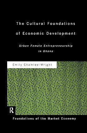 the cultural foundations of economic development rban female entrepreneurship in ghana 1st edition emily