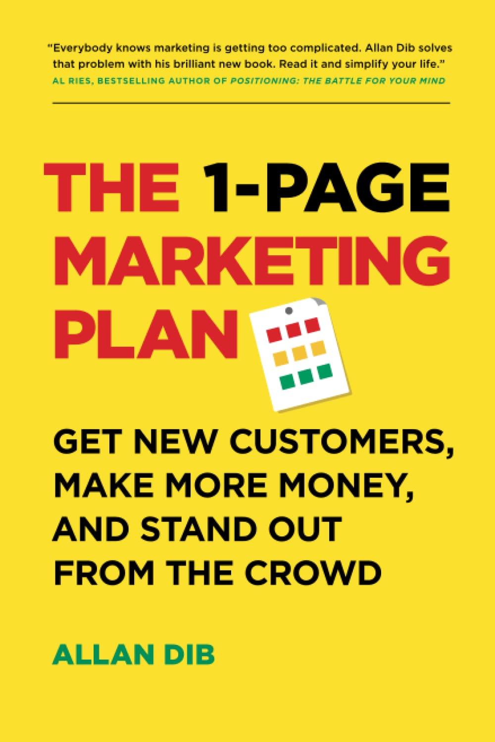 the 1 page marketing plan 1st edition allan dib 1989025013, 978-1989025017