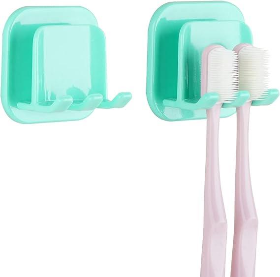 luexbox 2 pcs self-adhesive toothbrush holders wall mounted  luexbox b0c36lwg4h
