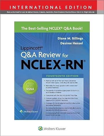 lippincott q and a review for nclex-rn international edition 14th edition diane m. billings, desiree hensel