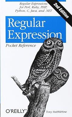 regular expression pocket reference 2nd edition tony stubblebine 0596514271, 978-0596514273