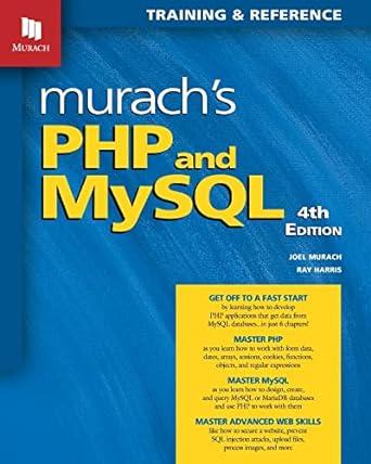 murachs php and mysql 4th edition joel murach, ray harris 1943873003, 978-1943873005