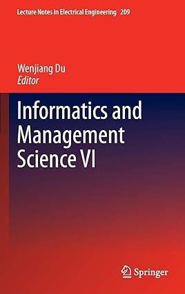 informatics and management science vi 1st edition wenjiang du 1447148045, 978-1447148043