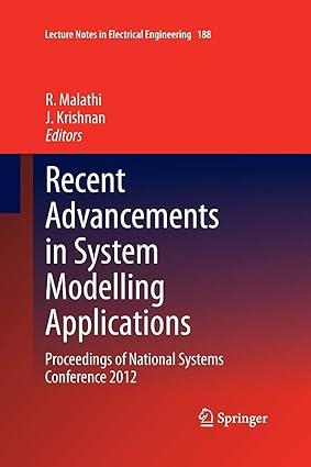 recent advancements in system modelling applications proceedings of national systems conference 2012 1st